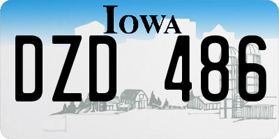 IA license plate DZD486