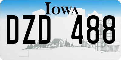 IA license plate DZD488