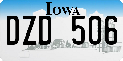 IA license plate DZD506