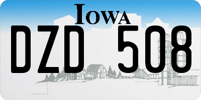 IA license plate DZD508