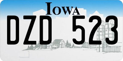 IA license plate DZD523