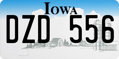 IA license plate DZD556