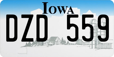 IA license plate DZD559