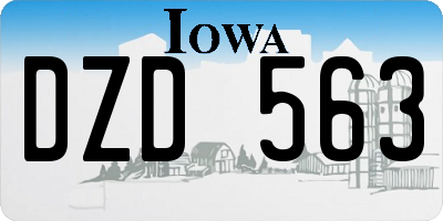 IA license plate DZD563