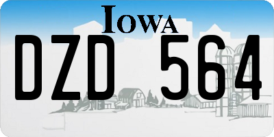 IA license plate DZD564