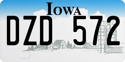 IA license plate DZD572