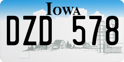 IA license plate DZD578