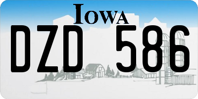 IA license plate DZD586
