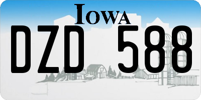 IA license plate DZD588