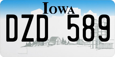 IA license plate DZD589