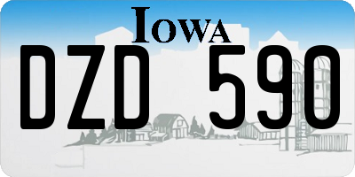 IA license plate DZD590