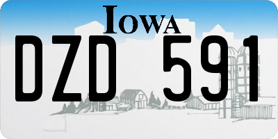 IA license plate DZD591