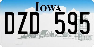 IA license plate DZD595