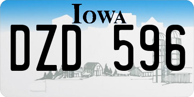 IA license plate DZD596
