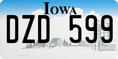 IA license plate DZD599