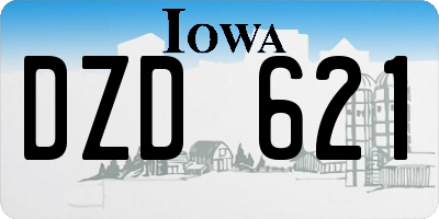 IA license plate DZD621