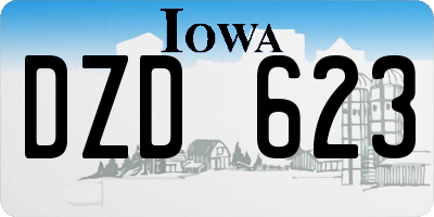 IA license plate DZD623