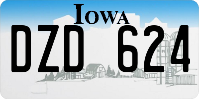 IA license plate DZD624