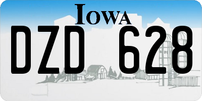 IA license plate DZD628