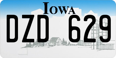 IA license plate DZD629