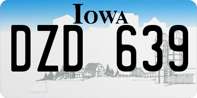 IA license plate DZD639