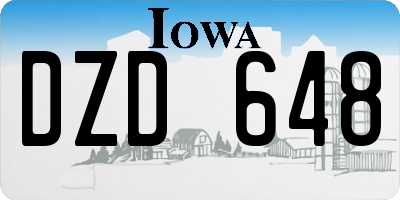 IA license plate DZD648