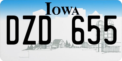 IA license plate DZD655