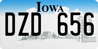 IA license plate DZD656