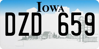 IA license plate DZD659