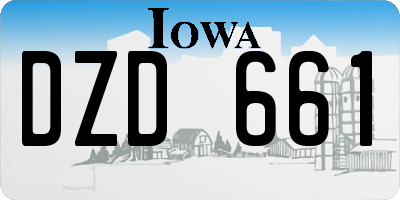 IA license plate DZD661