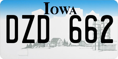 IA license plate DZD662