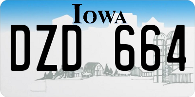 IA license plate DZD664