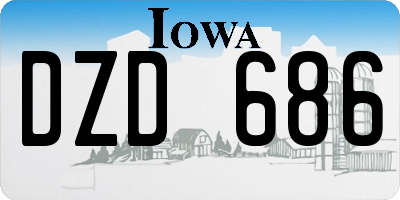 IA license plate DZD686
