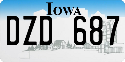 IA license plate DZD687