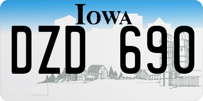 IA license plate DZD690