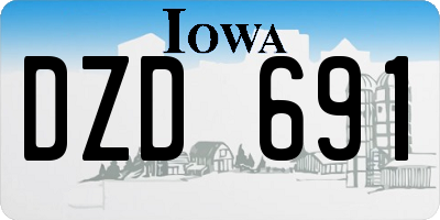 IA license plate DZD691