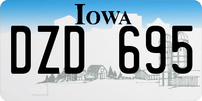 IA license plate DZD695