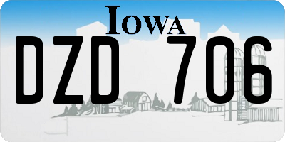 IA license plate DZD706