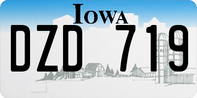 IA license plate DZD719