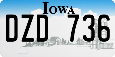 IA license plate DZD736