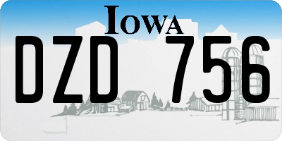 IA license plate DZD756