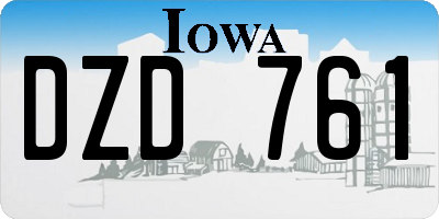 IA license plate DZD761