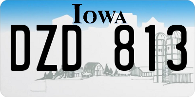 IA license plate DZD813