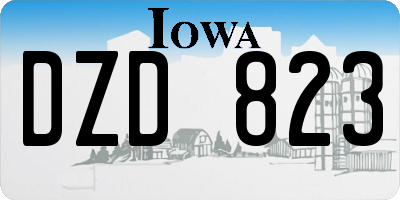 IA license plate DZD823