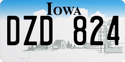 IA license plate DZD824