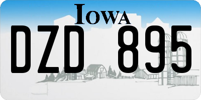 IA license plate DZD895