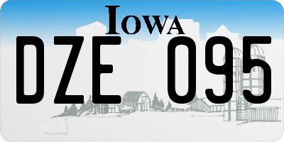 IA license plate DZE095