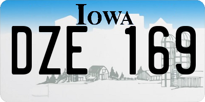 IA license plate DZE169