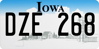 IA license plate DZE268