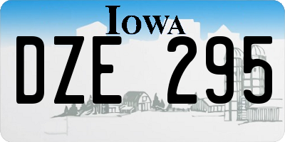 IA license plate DZE295